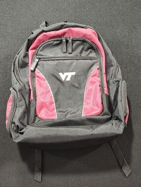Virginia Tech Hokies VT Black/Maroon Padded Laptop Bag/Backpack - Logo Brand